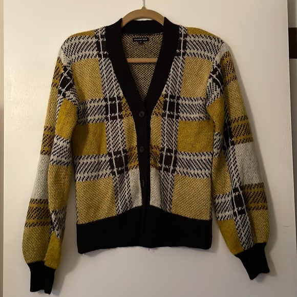 Who What Wear XS Black and Yellow Plaid - Picture 2 of 5